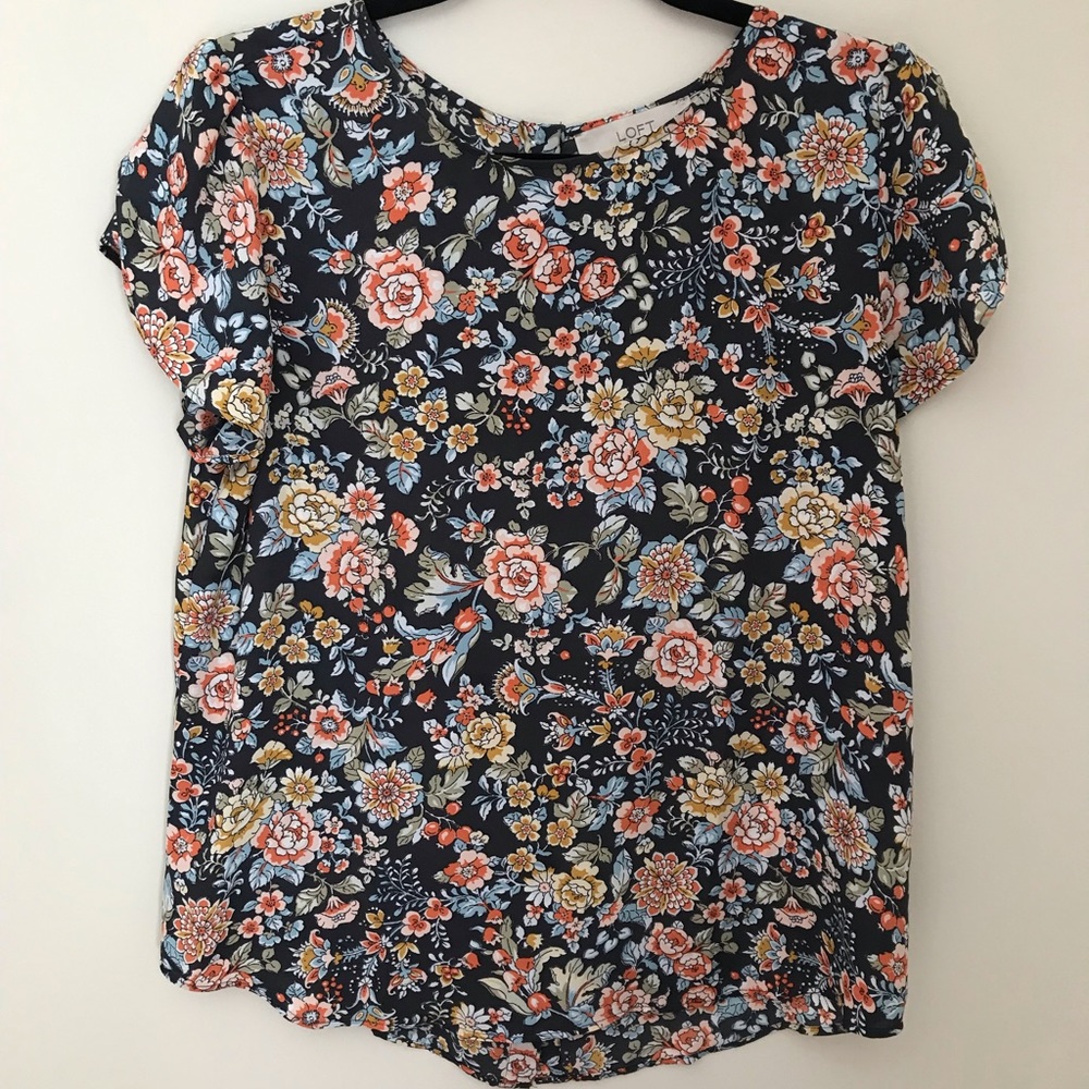 LOFT Floral Blouse